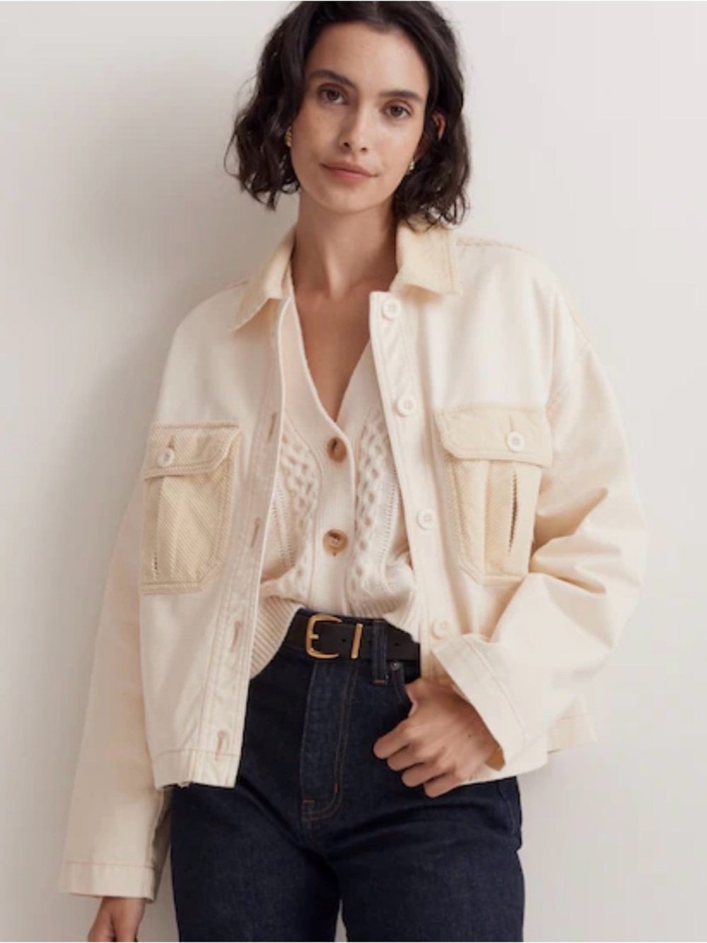 Madewell Chino Boxy Shirt Jacket XXS